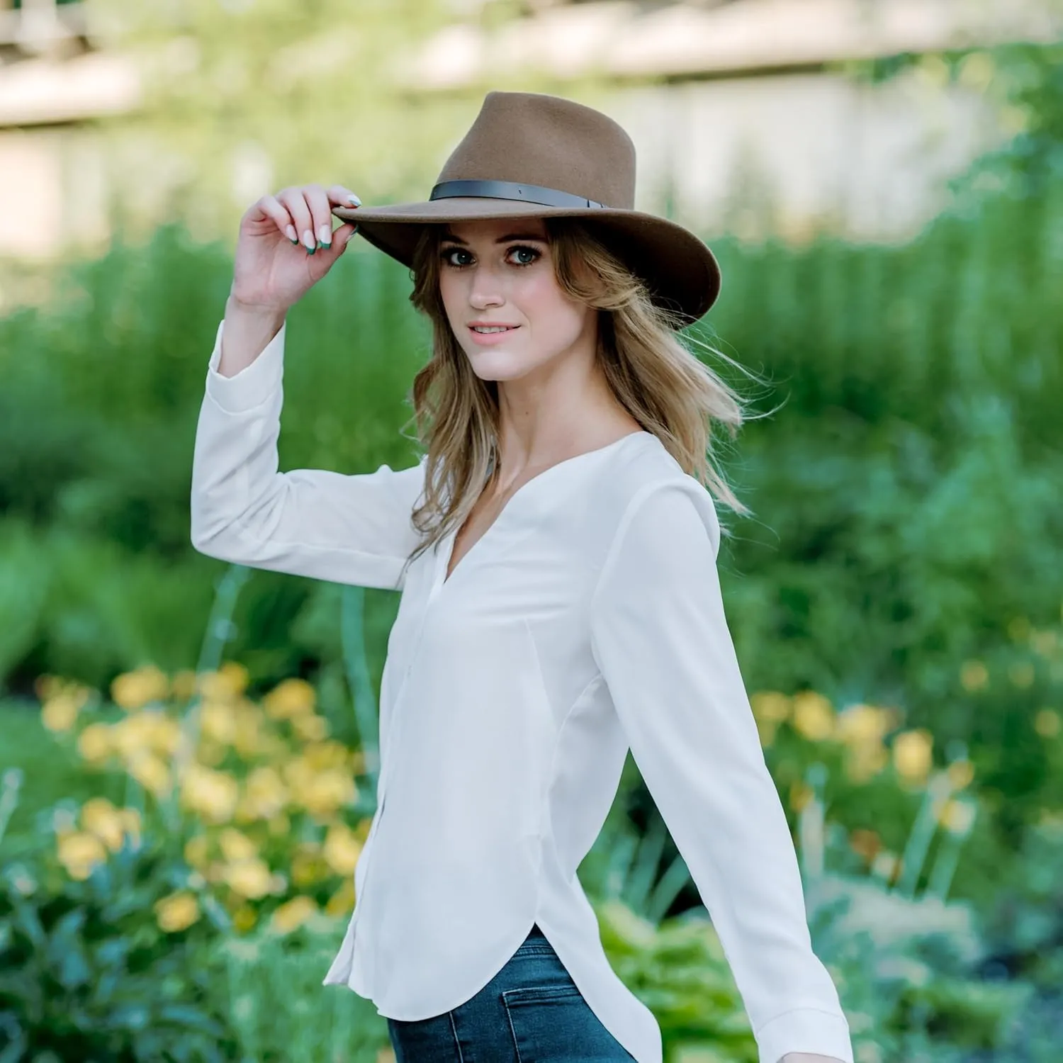 100% Wool Felt Australian Hat for Women Men Crushable Waterproof Nubuck Leather Band | Outback Cowboy Cowgirl