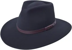 100% Wool Felt Australian Hat for Women Men Crushable Waterproof Nubuck Leather Band | Outback Cowboy Cowgirl