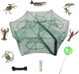 1/2 Pcs Fishing Bait Trap Foldable Crab Crayfish Fish Minnow Crawdad Shrimp Net Cast Portable