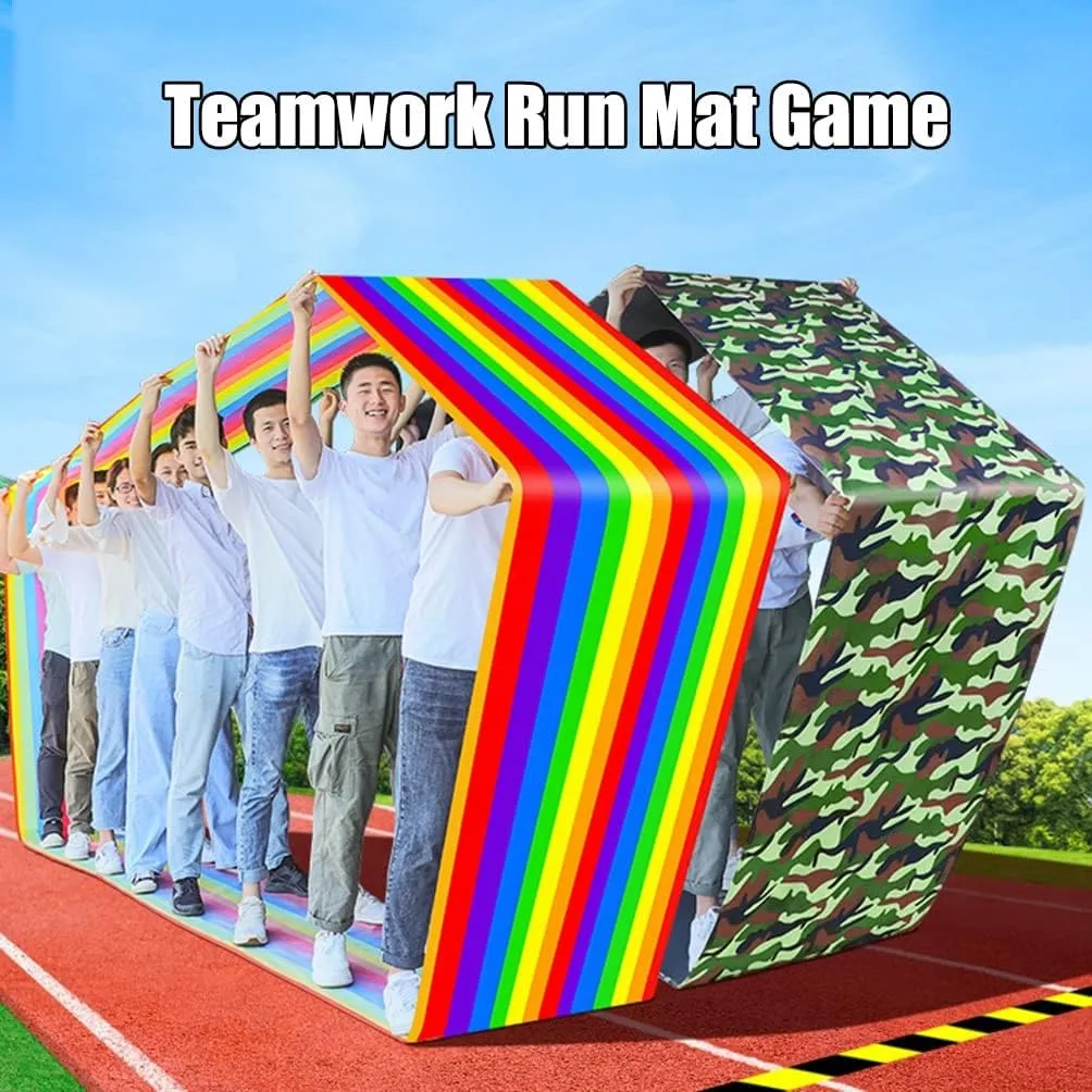 4-20M Kids Game Running mat, Kindergarten Sensory Integration Training Balance Coordination and Cooperation Rolling Running Mat (Size : Kids-4M)