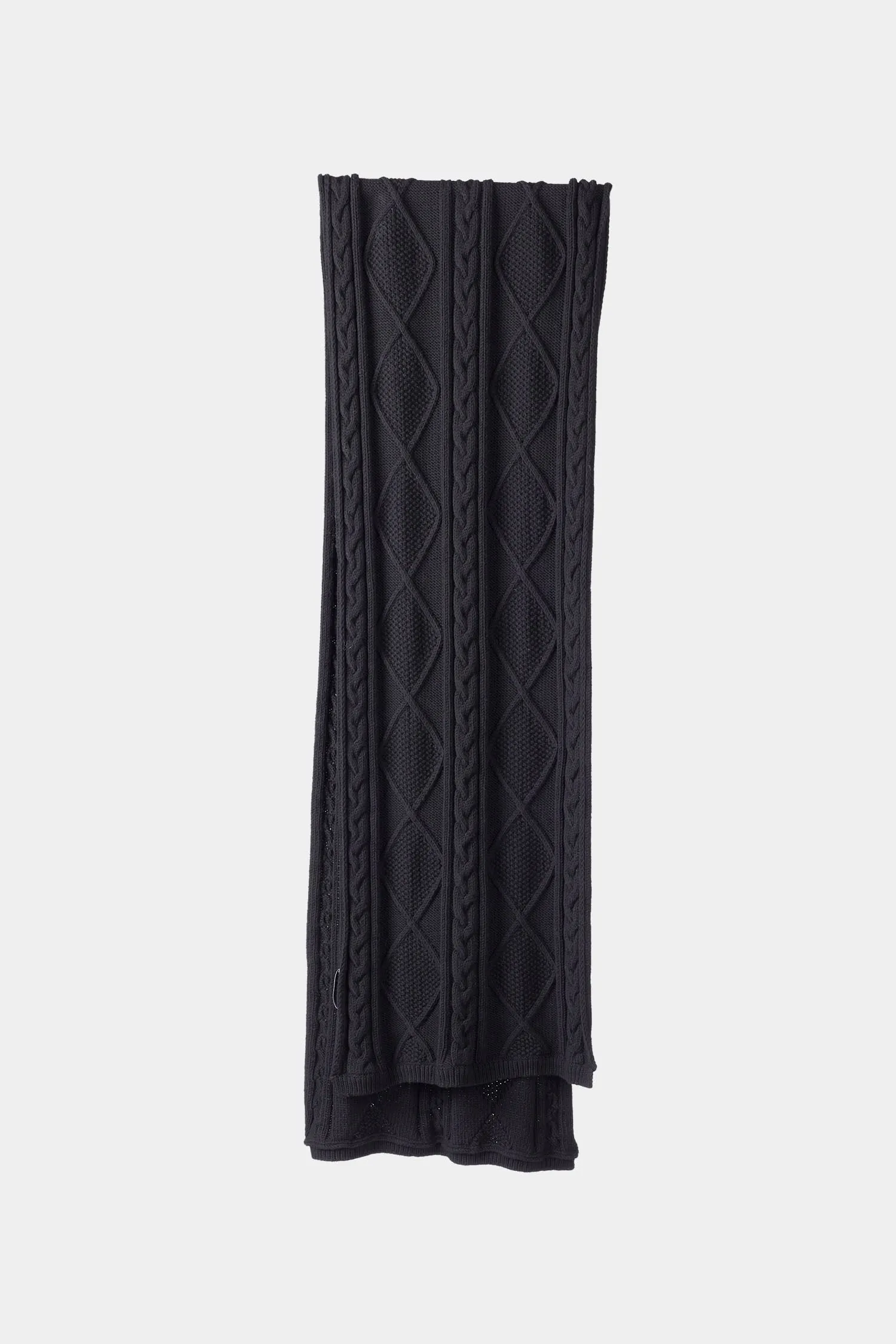 ARVO SCARF - CABLE BLACK