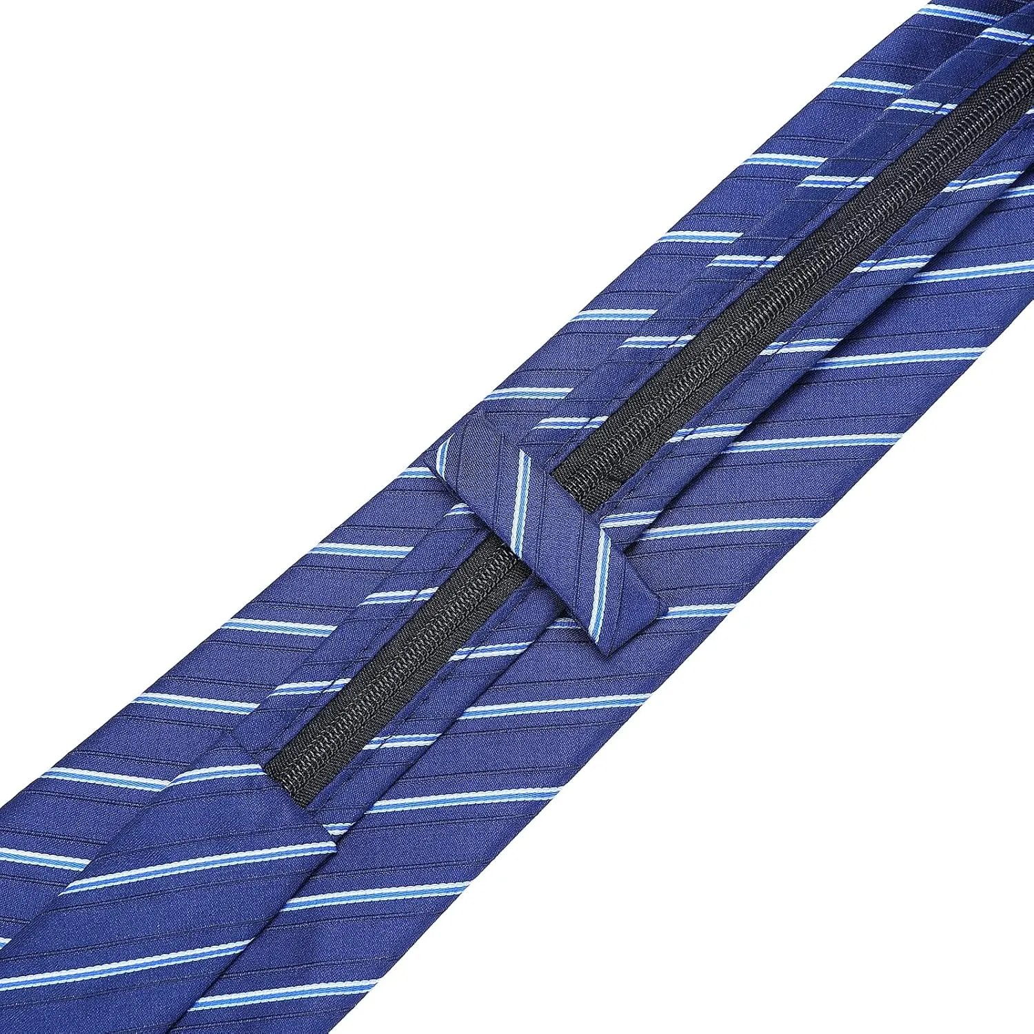 AUSKY 6 PACKS Men Necktie,Regular/Extra Long Adjustable Pre Tied Clip on Easy Zipper Neck Ties for Men (3.15in Wide)