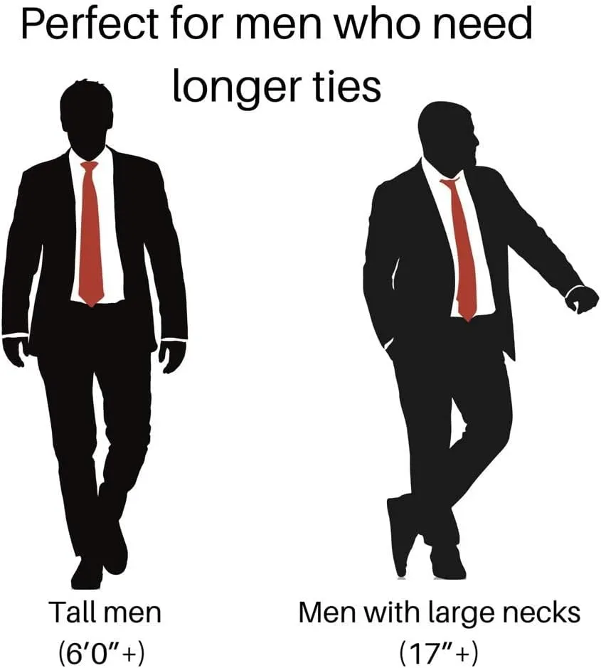 AUSKY 6 PACKS Men Necktie,Regular/Extra Long Adjustable Pre Tied Clip on Easy Zipper Neck Ties for Men (3.15in Wide)