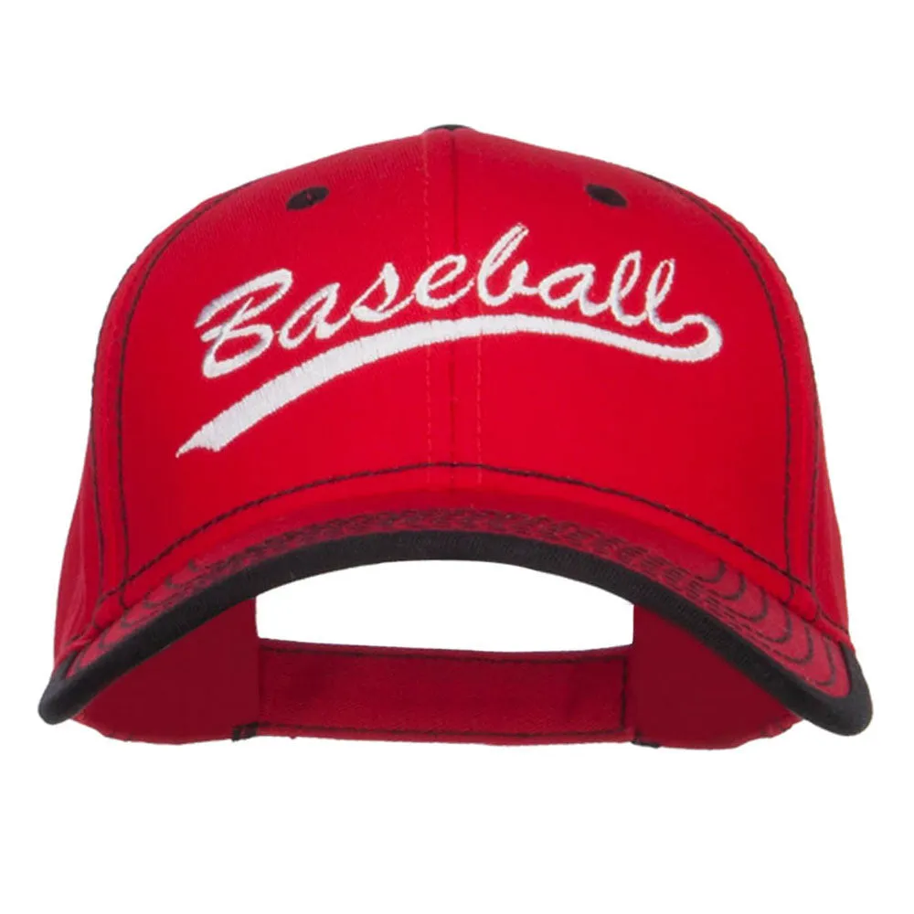Baseball Embroidered Cotton Structured Cap
