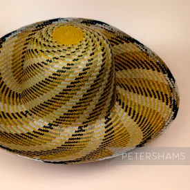 Big Swirl Vintage Ecuador Panama Straw Capeline Hat Body - 12.5"