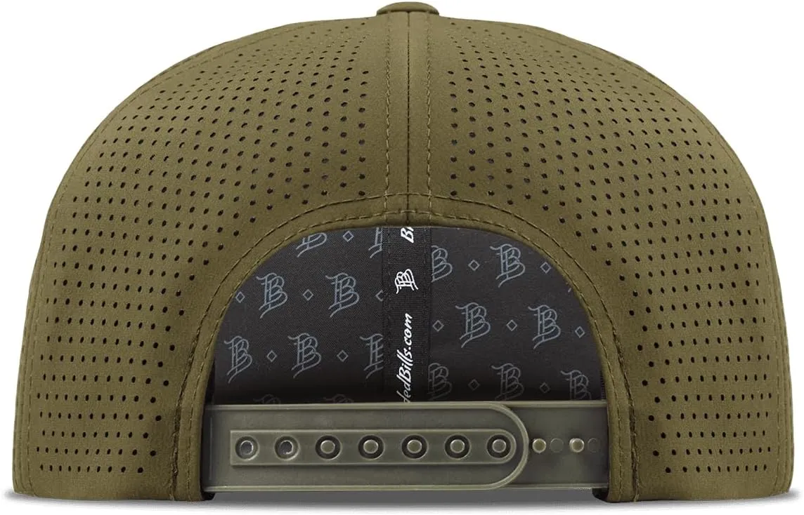 Branded Bills Bare Elite Hat, Performance Paneling, Adjustable Snapback, Silk-Soft Front Lining, Water-Repellent Shell