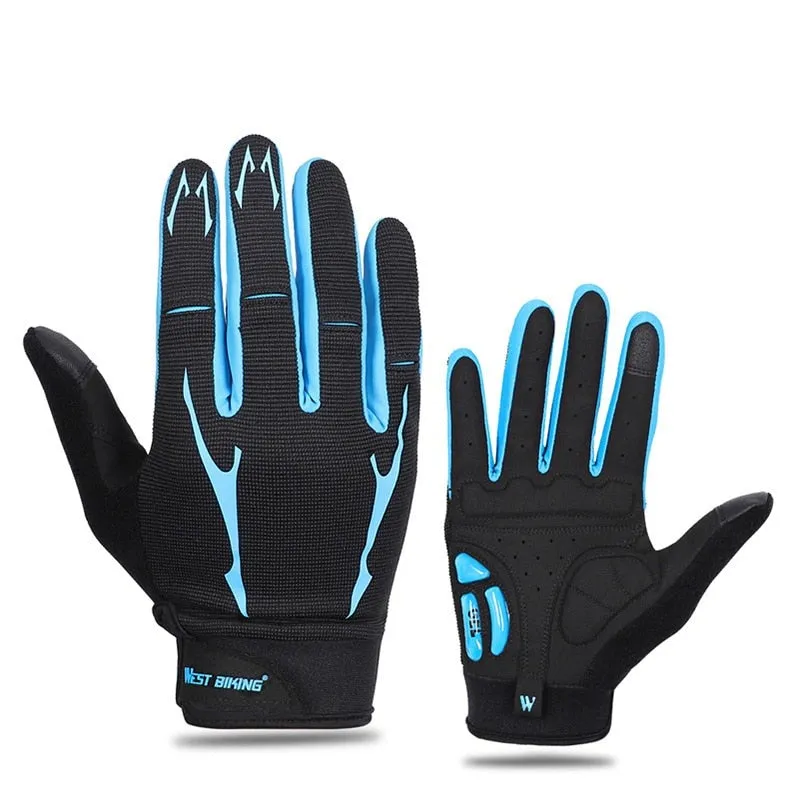 Breathable Cycling Gloves GEL Liquid Silicone Palm Non-slip Sports Full Finger Bicycle Glove Half Finger Bike Gloves