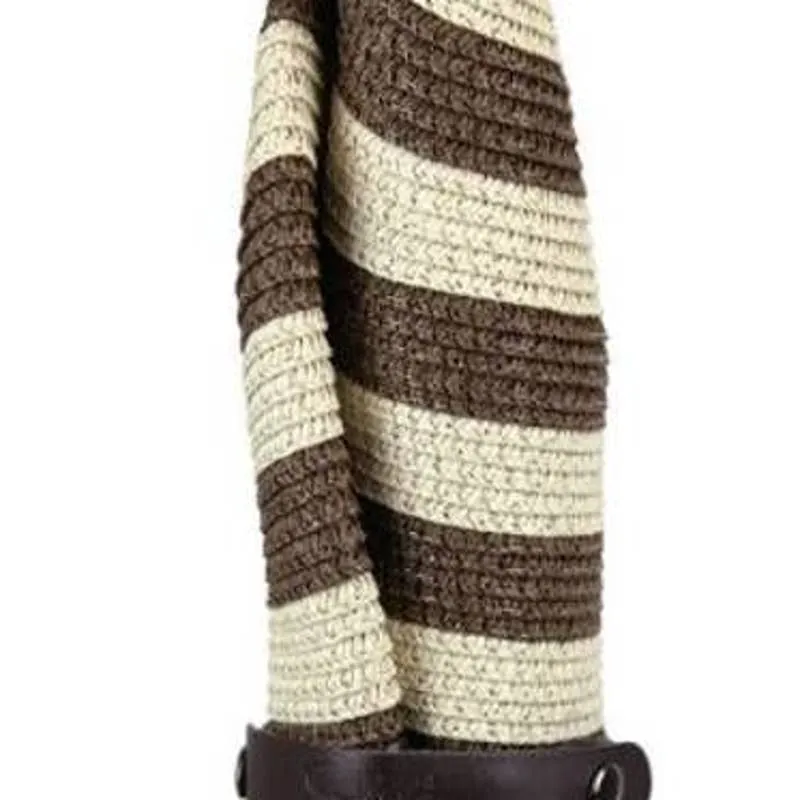 Brown Cream Stripe Foldable Packable Travel Sun Hat