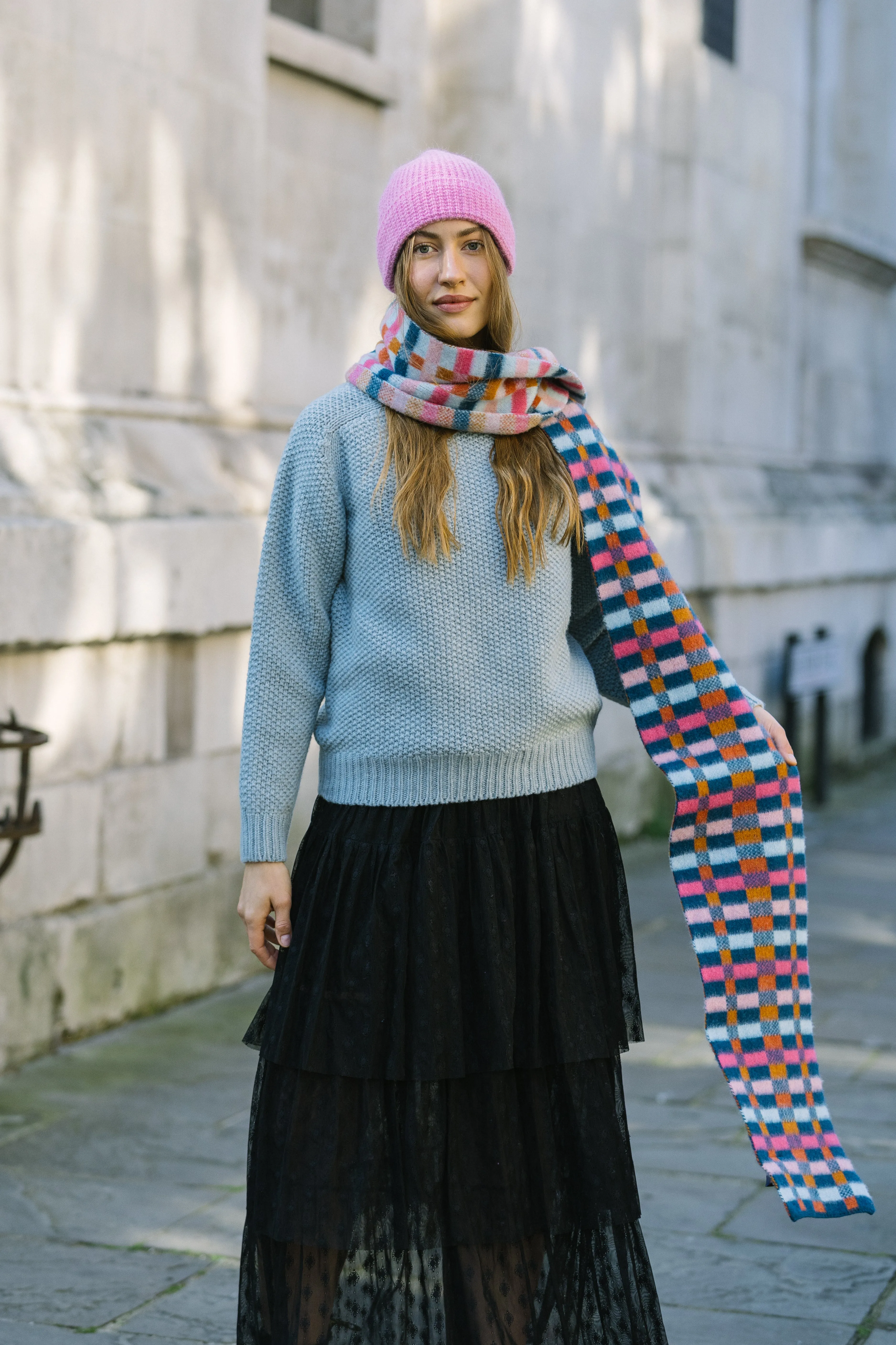 Brushed Scarf in Harlequin Colours by Quinton   Chadwick