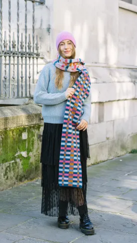 Brushed Scarf in Harlequin Colours by Quinton   Chadwick