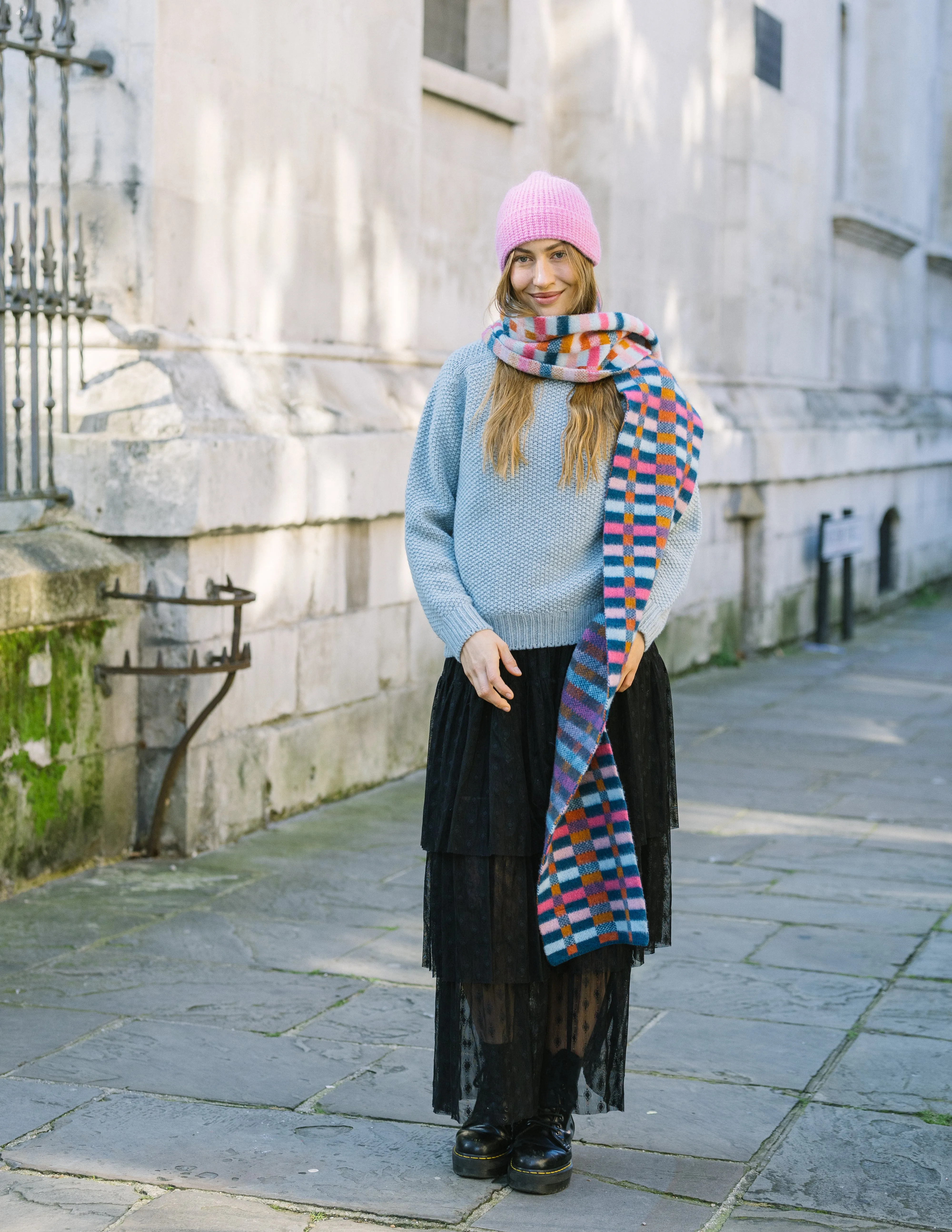 Brushed Scarf in Harlequin Colours by Quinton   Chadwick