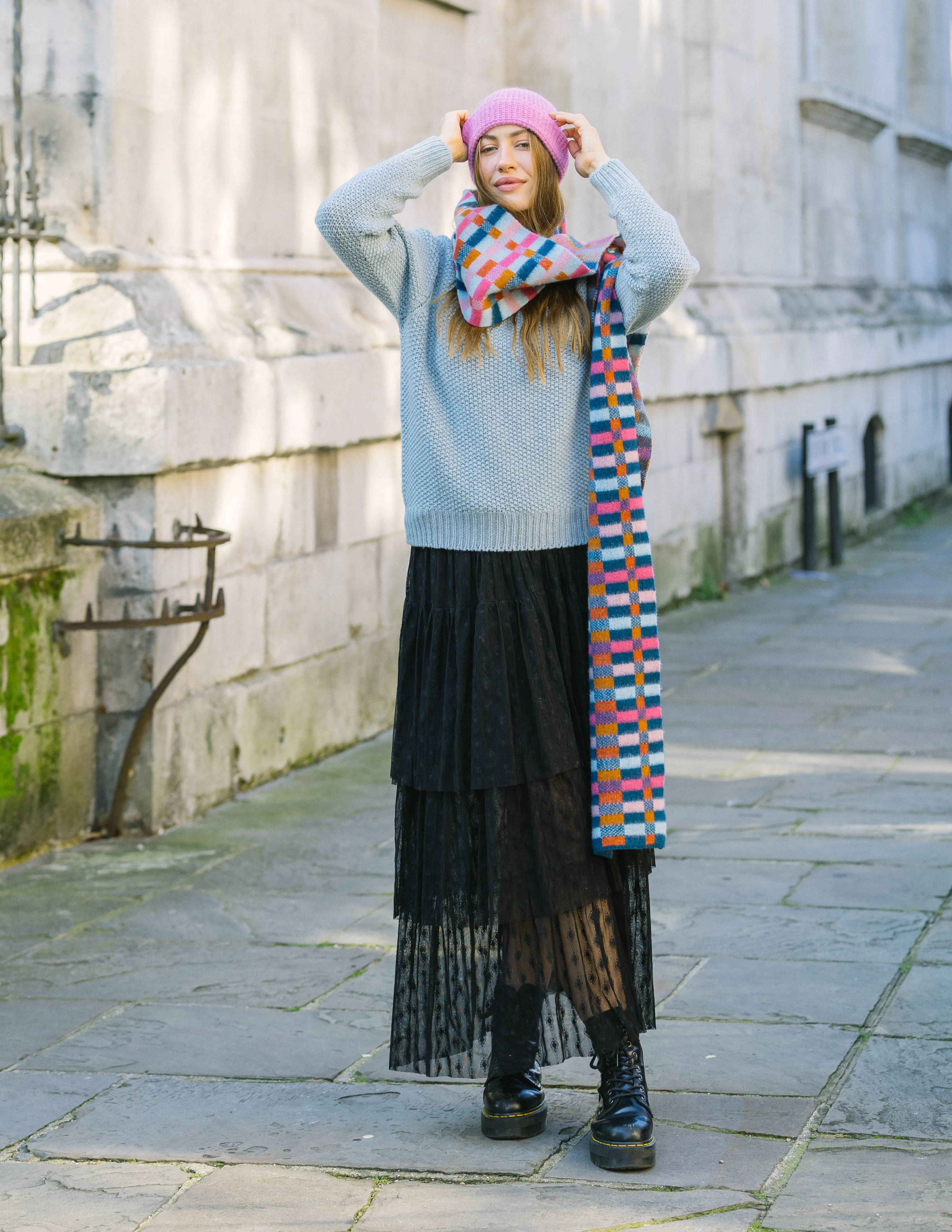 Brushed Scarf in Harlequin Colours by Quinton   Chadwick