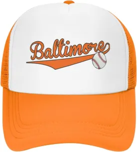 City Baseball Fans Classic Vintage Cap Graphic Adjustable Mesh Hat for Men Women