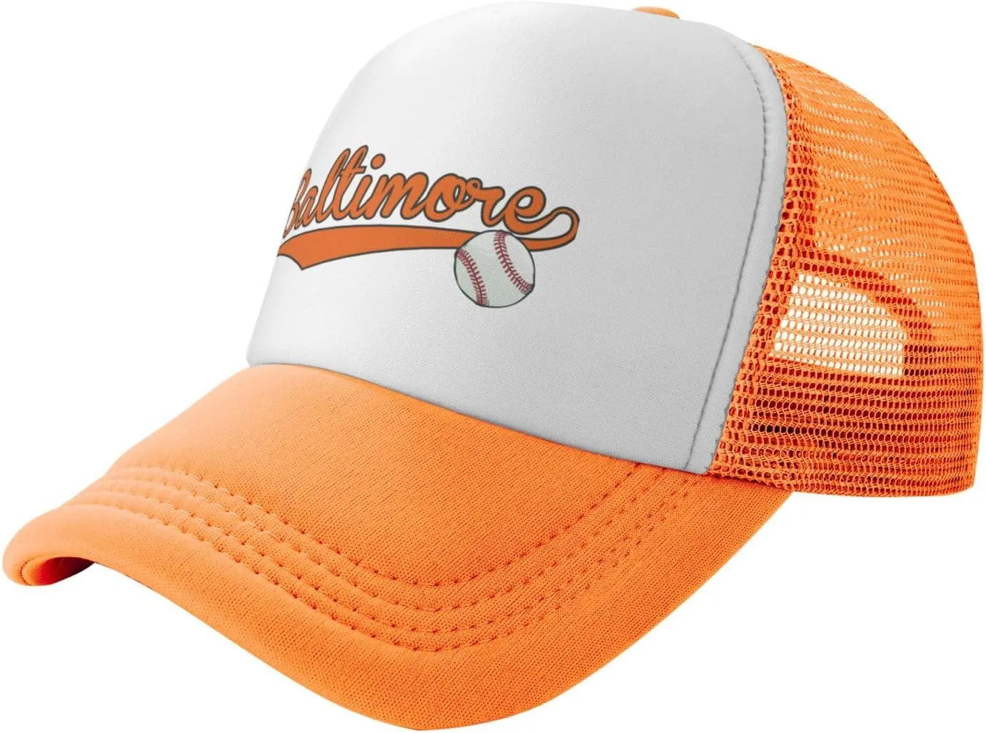 City Baseball Fans Classic Vintage Cap Graphic Adjustable Mesh Hat for Men Women