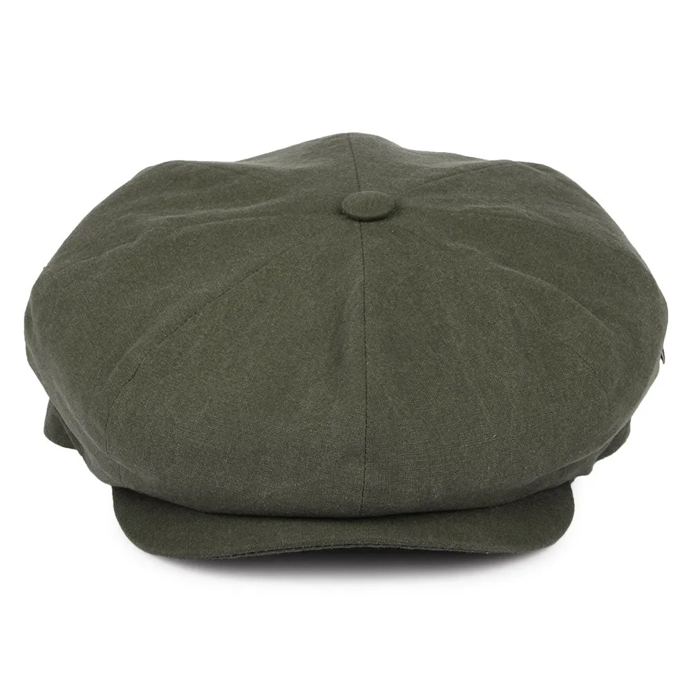 City Sport Washed Cotton Newsboy Cap - Olive