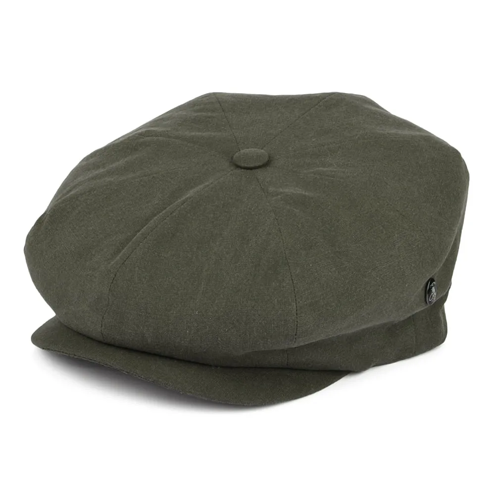 City Sport Washed Cotton Newsboy Cap - Olive