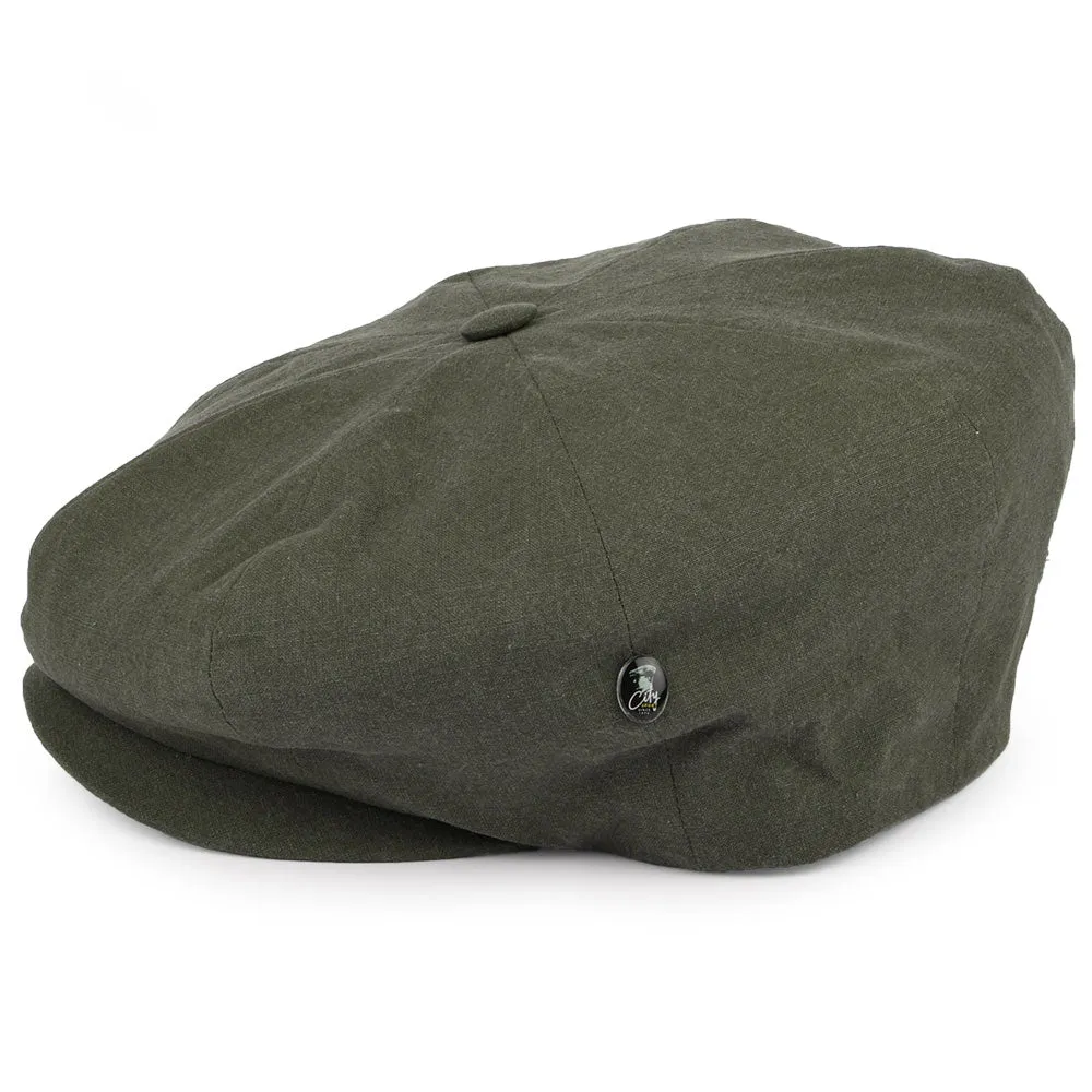 City Sport Washed Cotton Newsboy Cap - Olive
