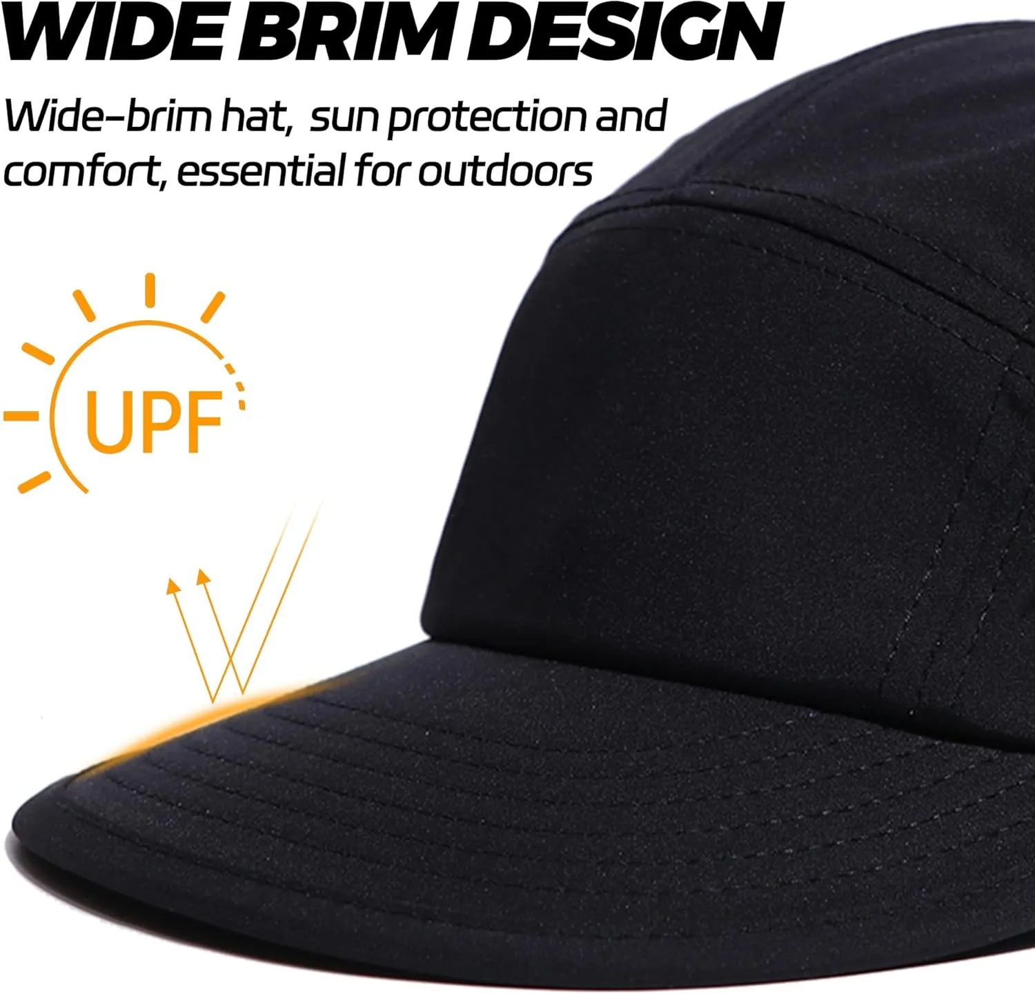 CLAPE 5 Panel Baseball Caps Outdoor Sports Hats Snapback Street Casual Dad Cap Nylon UPF 50  Sun Protection Camp Hat Sun Hat