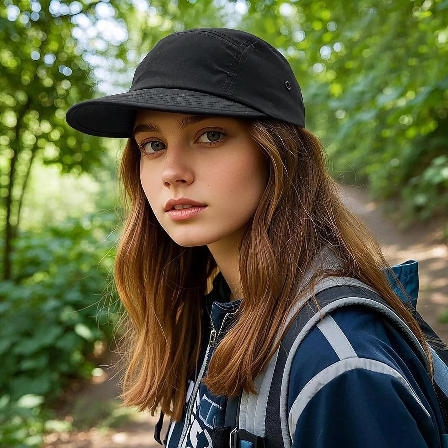 CLAPE 5 Panel Baseball Caps Outdoor Sports Hats Snapback Street Casual Dad Cap Nylon UPF 50  Sun Protection Camp Hat Sun Hat