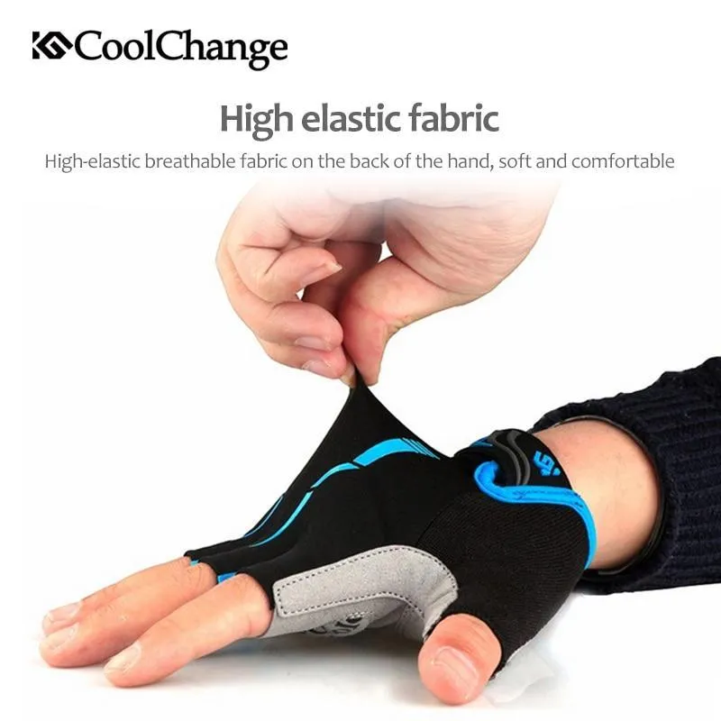 CoolChange Cycling Half Finger Shockproof Bike Gloves