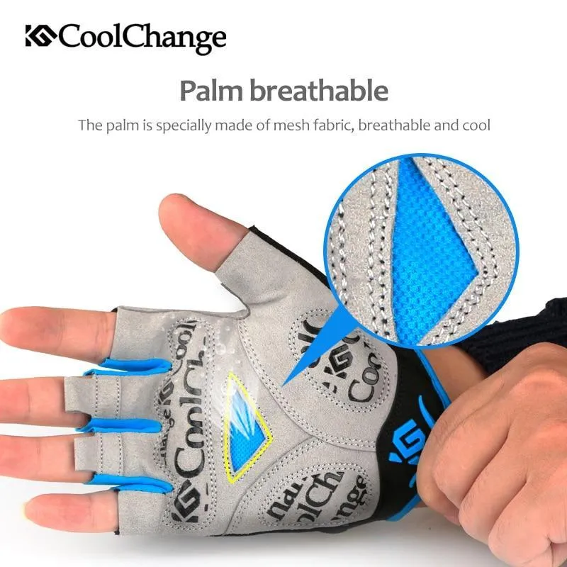 CoolChange Cycling Half Finger Shockproof Bike Gloves