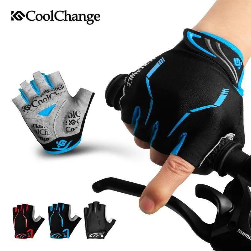 CoolChange Cycling Half Finger Shockproof Bike Gloves