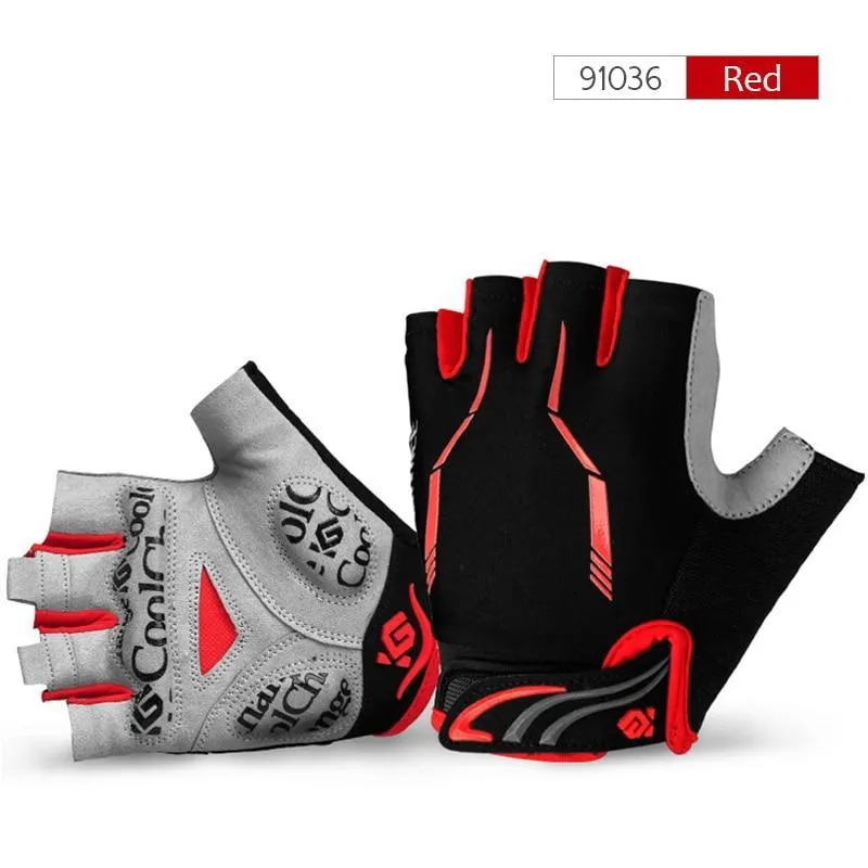 CoolChange Cycling Half Finger Shockproof Bike Gloves