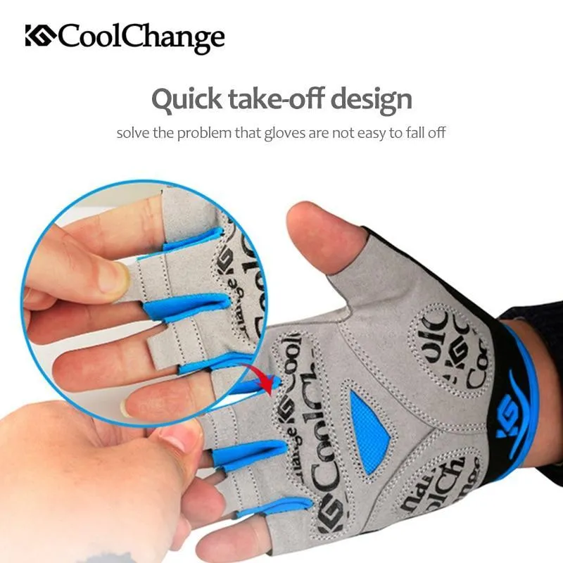 CoolChange Cycling Half Finger Shockproof Bike Gloves