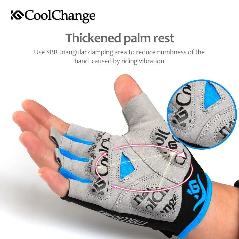 CoolChange Cycling Half Finger Shockproof Bike Gloves