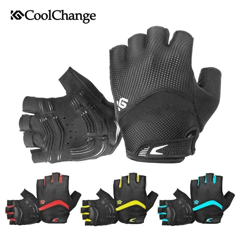 CoolChange Cycling Shockproof Breathable Half Finger Anti-sweat Anti-slip Bike Gloves