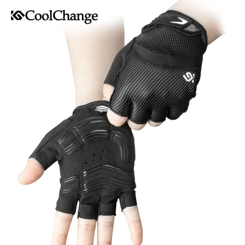 CoolChange Cycling Shockproof Breathable Half Finger Anti-sweat Anti-slip Bike Gloves