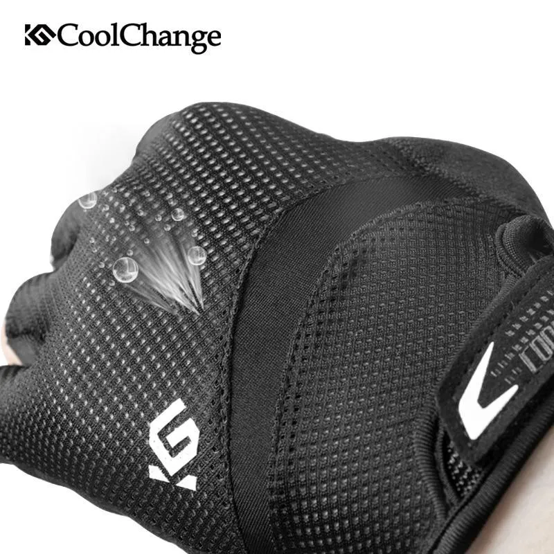 CoolChange Cycling Shockproof Breathable Half Finger Anti-sweat Anti-slip Bike Gloves