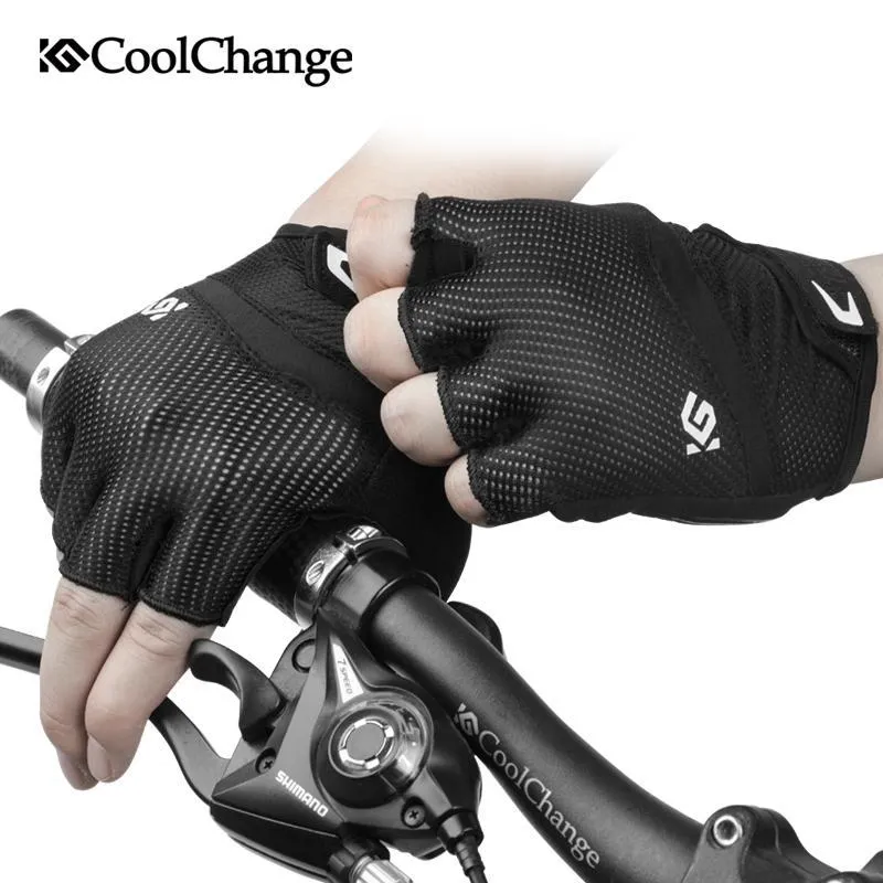 CoolChange Cycling Shockproof Breathable Half Finger Anti-sweat Anti-slip Bike Gloves