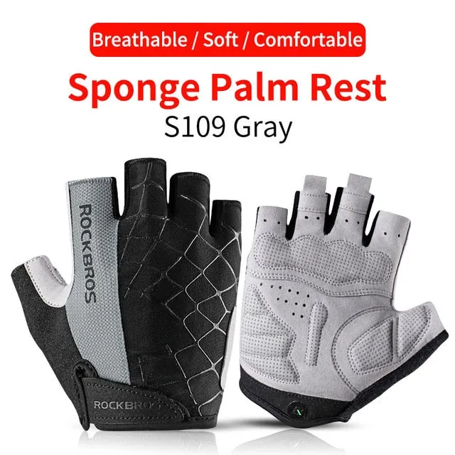 Cycling Gloves Half Finger Shockproof Wear Resistant
