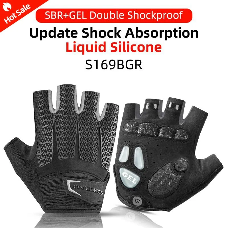 Cycling Gloves Half Finger Shockproof Wear Resistant