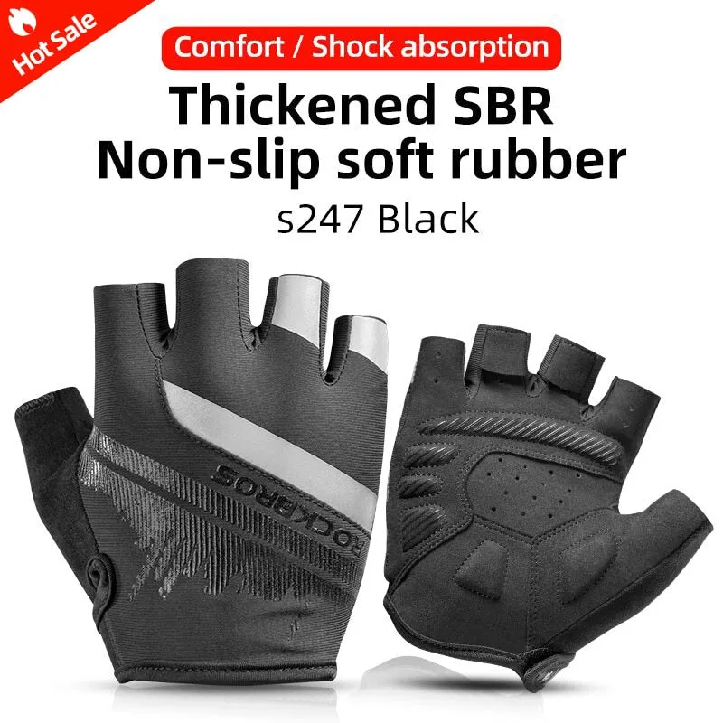 Cycling Gloves Half Finger Shockproof Wear Resistant