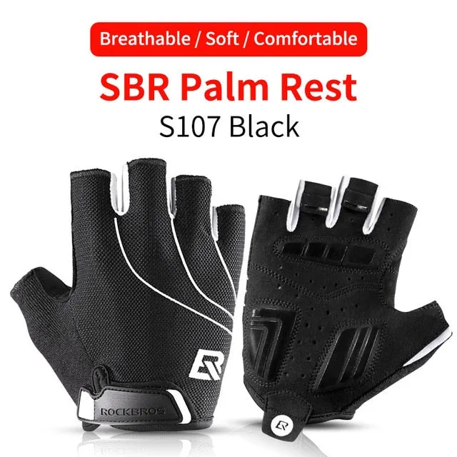 Cycling Gloves Half Finger Shockproof Wear Resistant