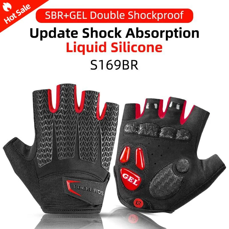 Cycling Gloves Half Finger Shockproof Wear Resistant