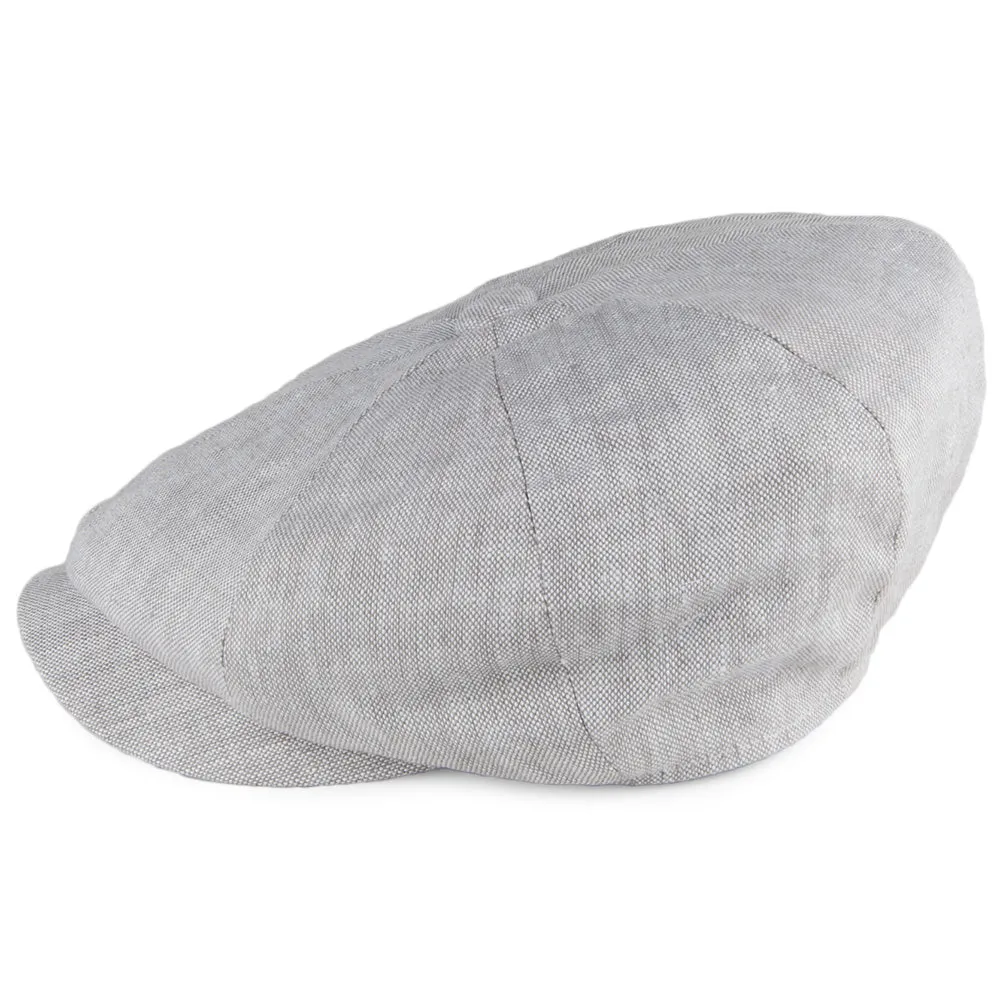 Failsworth Hats Alfie Irish Linen Newsboy Cap - Light Grey