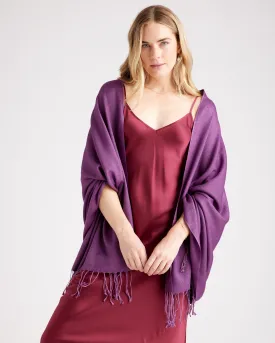 Featherweight Cashmere Silk Fringe Scarf