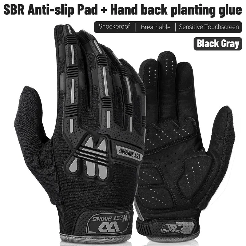 Full Finger Bike Gloves Shockproof Sport Military Tactical Gloves Motorcycle MTB Bicycle Touch Screen Cycling Gloves