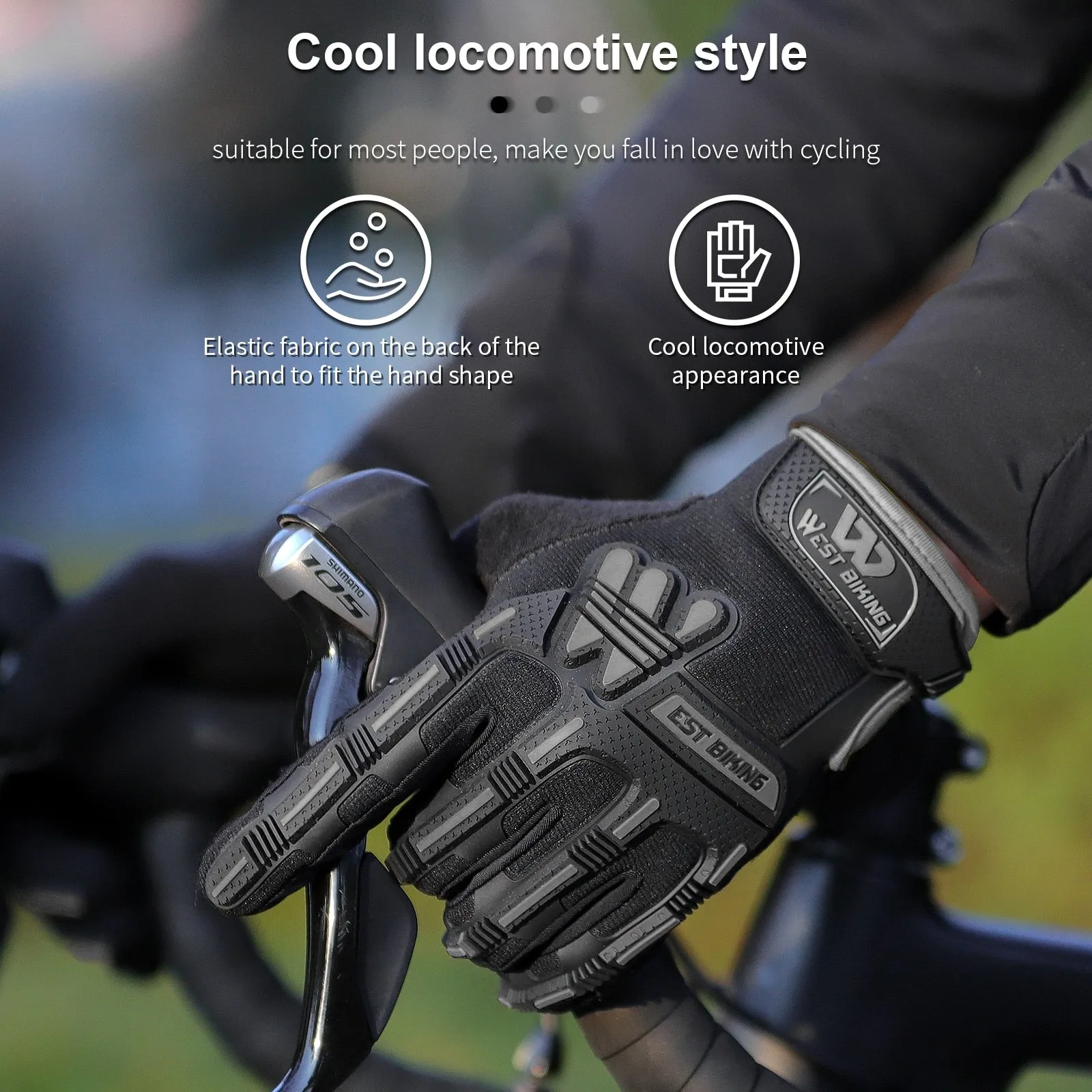 Full Finger Bike Gloves Shockproof Sport Military Tactical Gloves Motorcycle MTB Bicycle Touch Screen Cycling Gloves