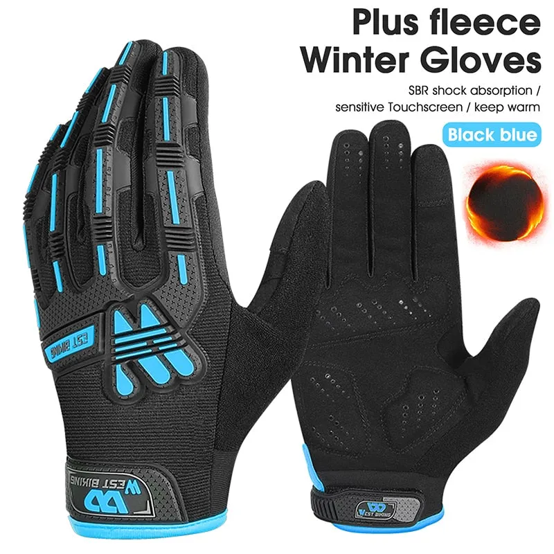 Full Finger Bike Gloves Shockproof Sport Military Tactical Gloves Motorcycle MTB Bicycle Touch Screen Cycling Gloves