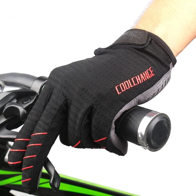 Full Finger Sport Shockproof MTB Bike Touch Screen Gloves