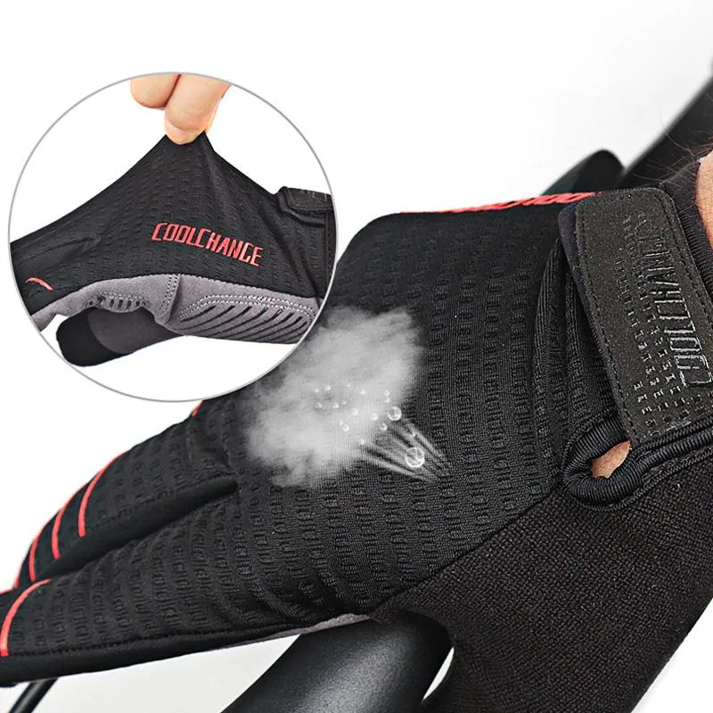 Full Finger Sport Shockproof MTB Bike Touch Screen Gloves