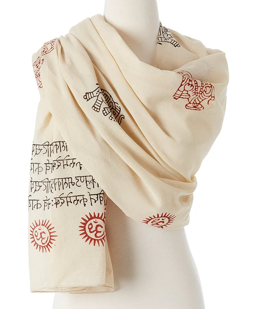 Ganesha blessing Mantra Prayer Shawl