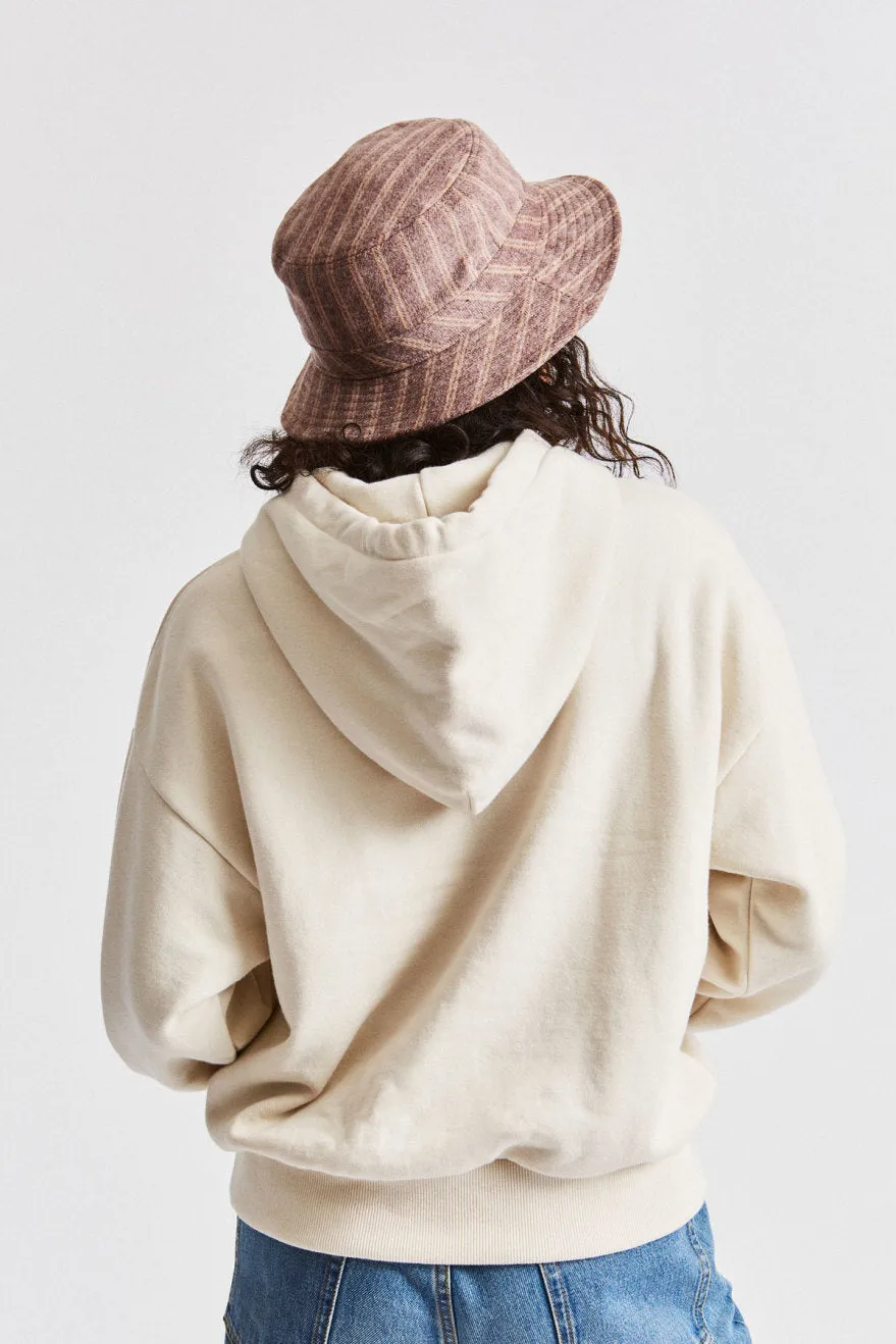 Hardy Womens Bucket Hat - Maroon Stripe