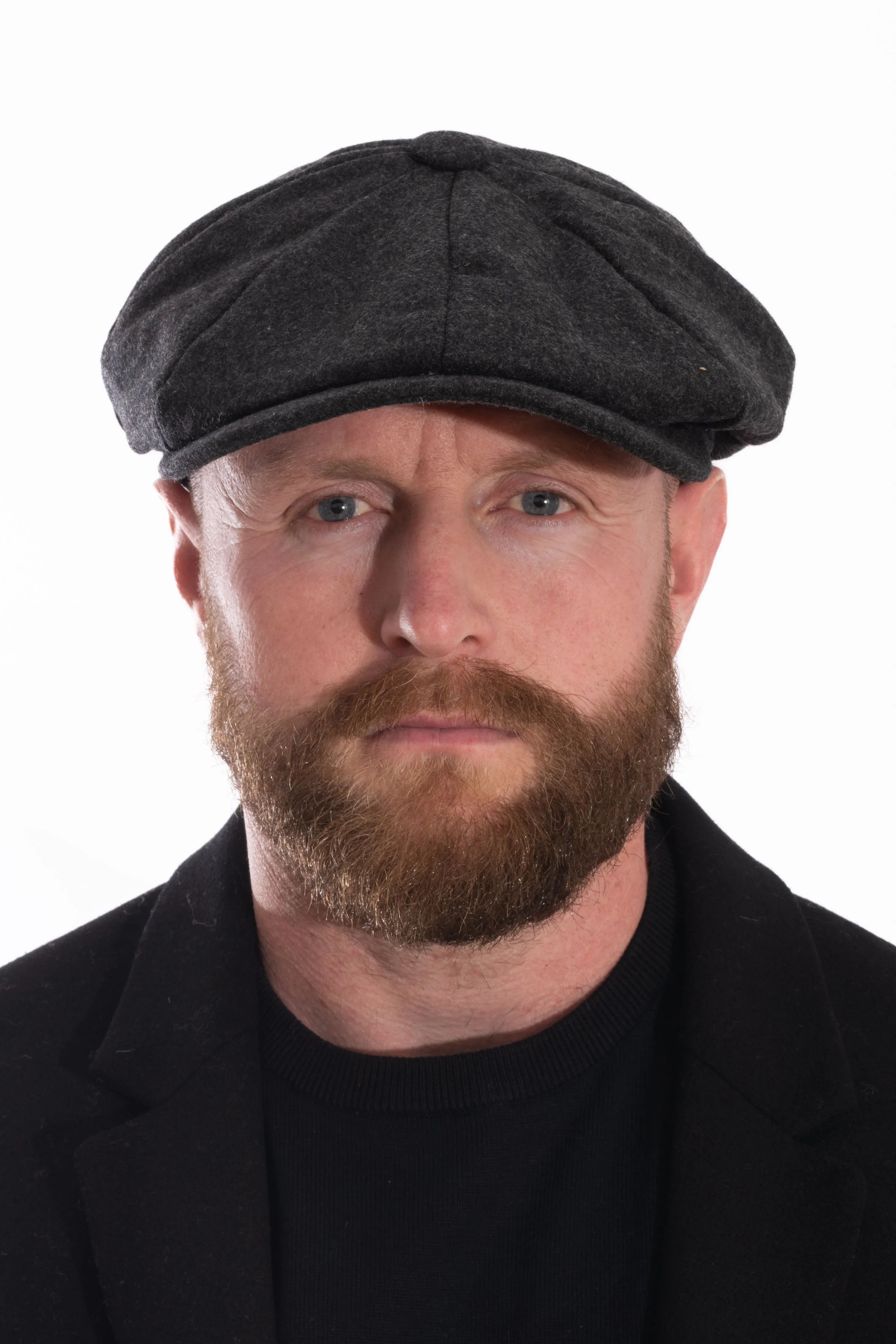 Heritage Traditions Charcoal Melton Newsboy Cap