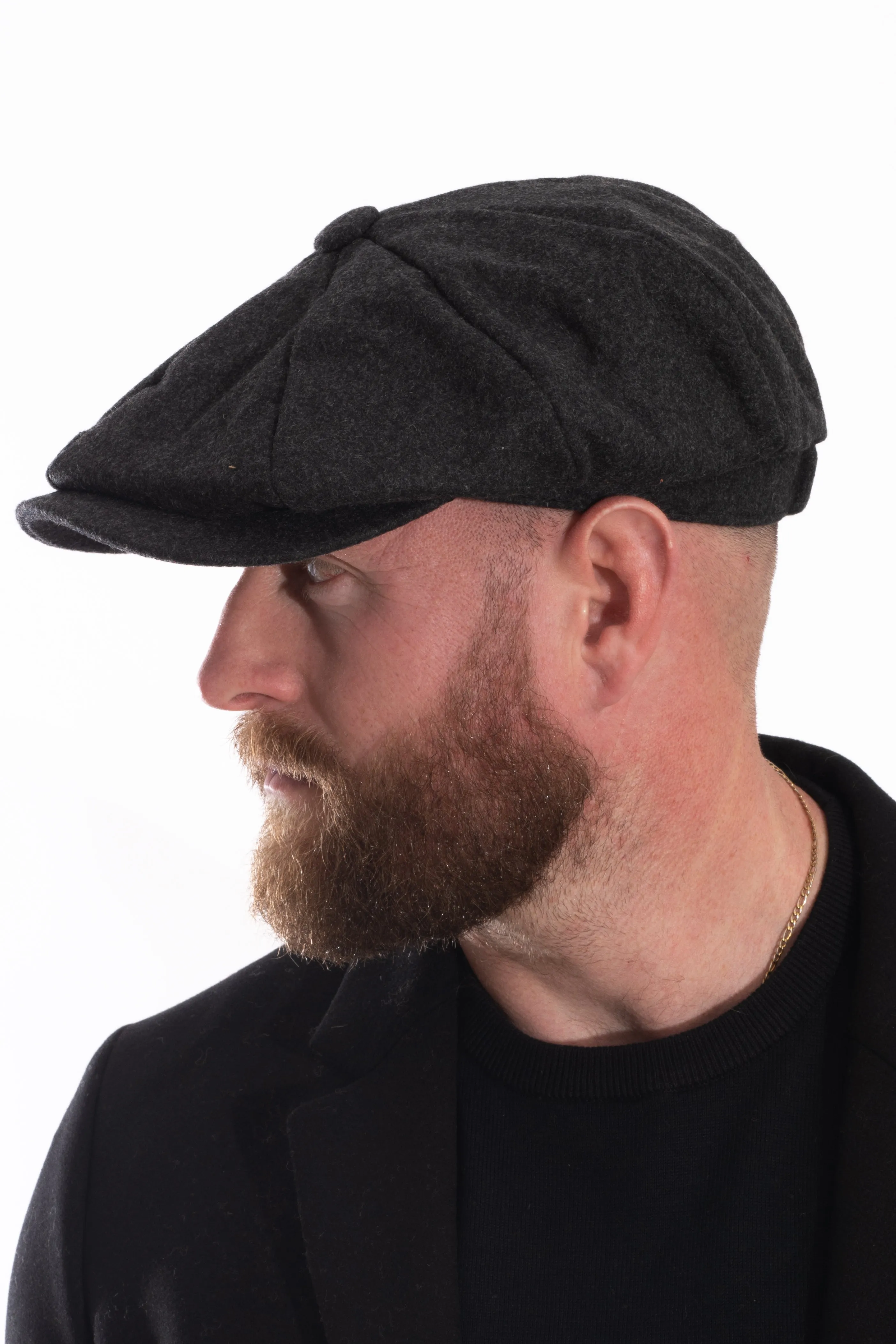 Heritage Traditions Charcoal Melton Newsboy Cap