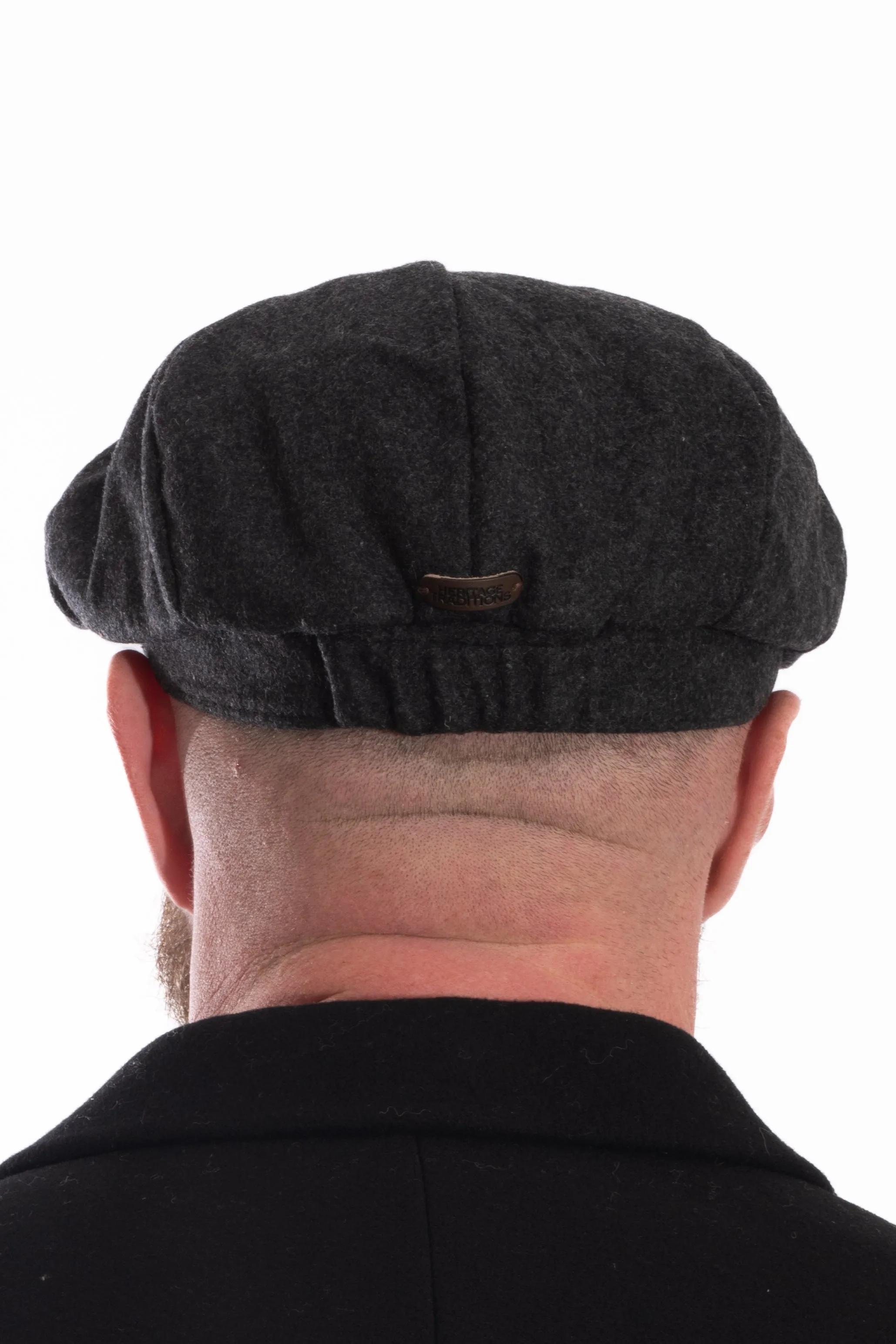 Heritage Traditions Charcoal Melton Newsboy Cap
